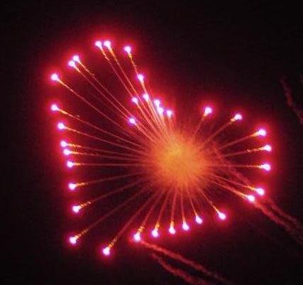 wedding3 Chase Lane Fireworks Love heart shell Wedding fireworks