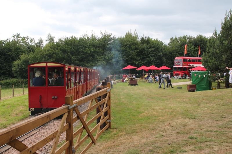 perry3 Perrygrove railway wedding venue steam train on tracks