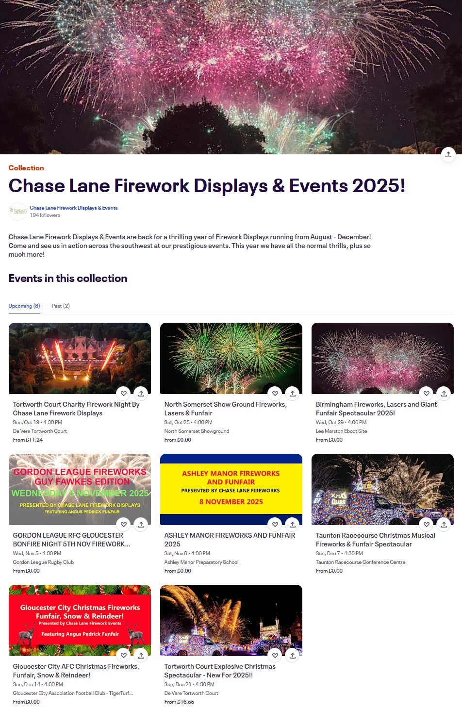 eventbrite collection for website